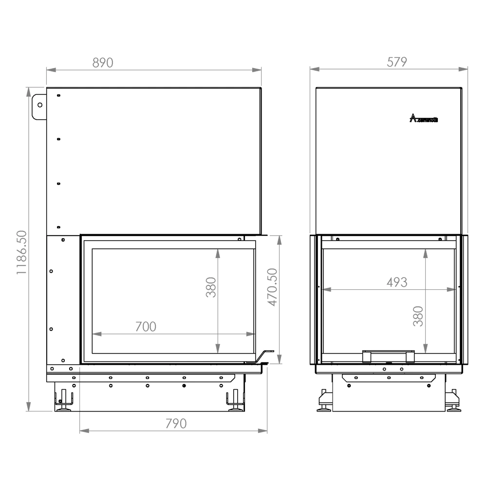 CRYSTAL 3D ECO 50x70 tehnički ctrtež