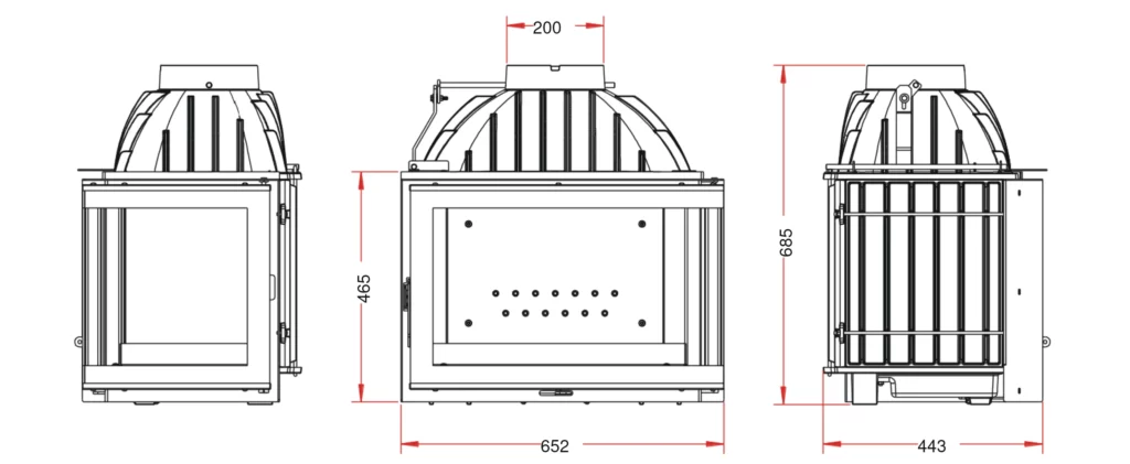FOYER D’ANGLE 700 desni ugao - dimenzije